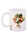 Floral Printed Coffee Mug White/Green/Red 11ounce