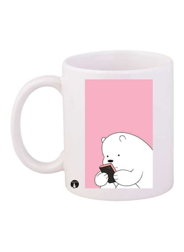 We Bare Bears Printed Mug White/Pink/Black Standard Size