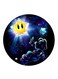 The Video Game Super Mario Printed Fridge Magnet Round Multicolour