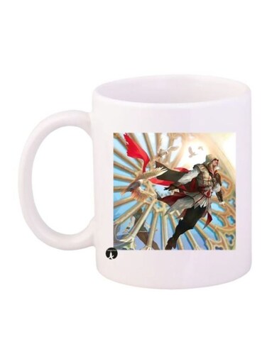 Printed Assassin's Creed Coffee Mug White/Black/Grey