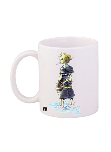 The Video Game Kingdom Hearts Printed Mug White/Blue/Yellow 12ounce