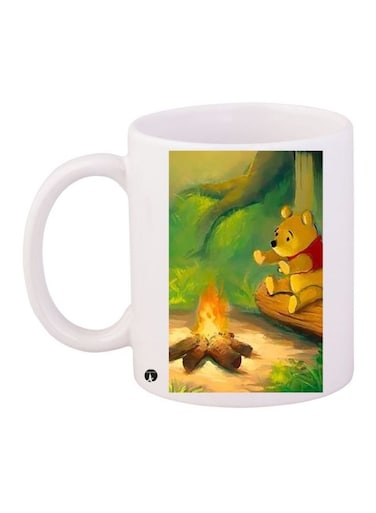Winnie The Pooh Printed Coffee Mug White/Green/Beige