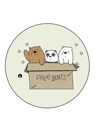 We Bare Bears Printed Fridge Magnet Multicolour