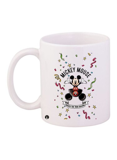 Mickey Mouse Printed Coffee Mug White/Black/Green
