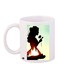 Girl Printed Coffee Mug White/Black/Blue 11ounce