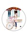The Girl Printed Fridge Magnet Multicolour 5.5 x 5.5cm