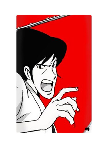 Printed Fridge Magnet Red/Black/White 8.5x0.4x5.5cm