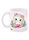 Owl Printed Coffee Mug White/Pink/Beige 11ounce