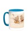 Engagement Rings Printed Coffee Mug Turquoise/White 11ounce