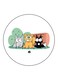 Cats Printed Fridge Magnet Multicolour