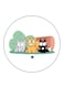 Cats Printed Fridge Magnet Multicolour