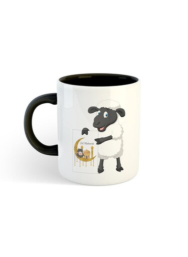 Eid Al-Adha Sheep Printed Mug White/Black