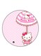 Hello Kitty Printed Fridge Magnet Round Multicolour