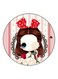 Cartoon Printed Fridge Magnet Brown/Red/Beige 5.5cm