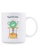 11oz Ceramic Tea Mug - Cozy Arabic-Inspired Design with Quote, Perfect Gift for Tea Enthusiasts, Unique Cold Weather Drinkware WHITE
