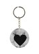 Double Sided Heart Printed Keychain
