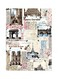 Tourist Places Themed Metallic Plate White/Brown/Pink 20x15cm