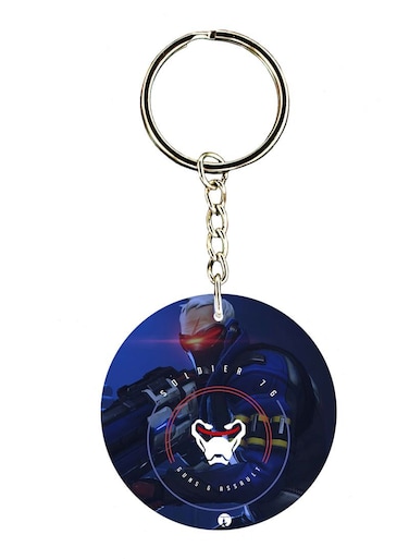 Video Game Overwatch Double Side Printed Keychain
