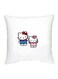 Hello Kitty Printed Decorative Cushion White//Pink/Blue 16x16inch