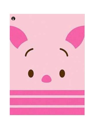 Cartoon Printed Decorative Plate Pink/Brown 20x15cm