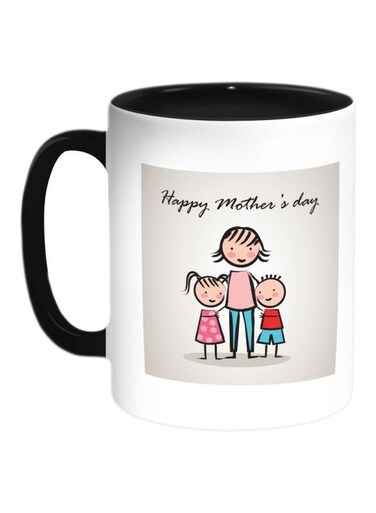 Happy Mother'S Day Printed Coffee Mug White/Black/Pink