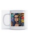 Mug Pop Art Mona Lisa for Coffee and Tea White