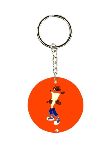 Video Game Crash Printed Keychain
