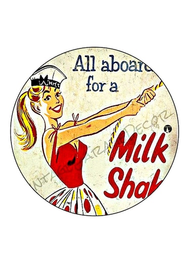Vintage Art Printed Fridge Magnet Multicolour
