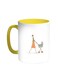 Mother And Child Printed Coffee Mug Yellow/White 11ounce