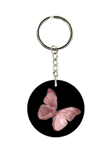Butterfly Printed Dual Sided Keychain