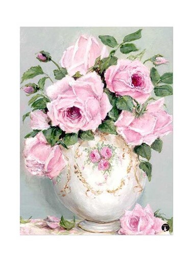 Flowers Metal Plate Poster Multicolour 15x20centimeter