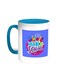 Back To School Printed Coffee Mug Turquoise/White 11ounce