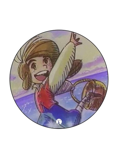 Anime Jazeerat Al Kanz Printed Fridge Magnet Round Multicolour
