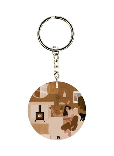 Cartoon Printed Double-Sided Keychain