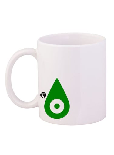 Digimon Printed Mug White/Green 12ounce
