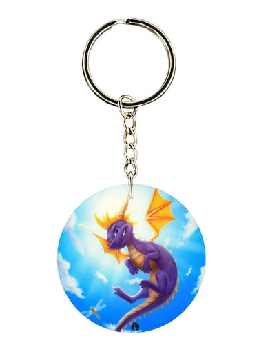 Double Sided Spyro Printed Keychain