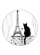 The Effiel Tower Printed Fridge Magnet Black/White