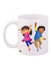 Dora And Diego Coffee Mug White/Blue/Pink 11ounce
