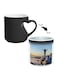 The Summit Printed Magic Coffee Mug With Inner Heart Handle Black 11ounce