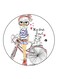 A Girl Printed Fridge Magnet Multicolour