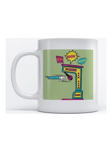 Mug Boxer Game for Coffee and Tea White