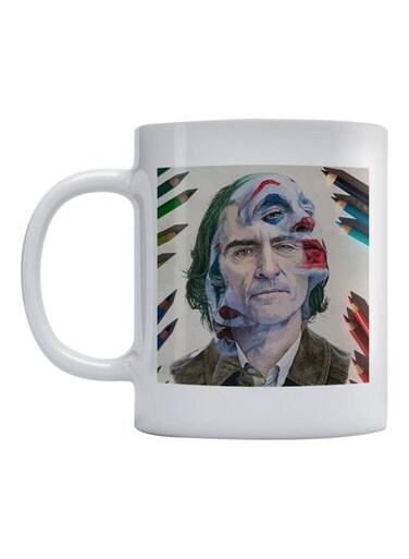Joaquin Phoenix Printed Mug White/Brown/Red