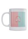 Headphones Printed Mug White/Blue/Green
