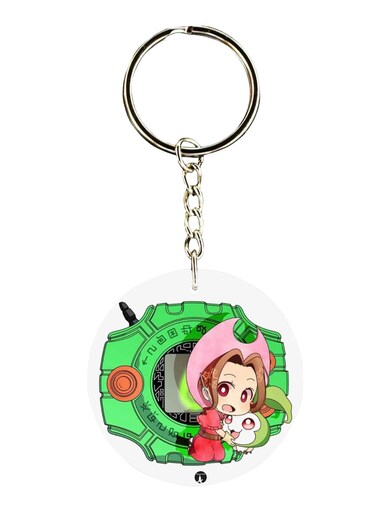 Double Sided Digimon Printed Keychain