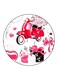 Gifts Printed Fridge Magnet Round Multicolour
