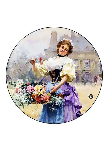 Vintage Art Printed Fridge Magnet Multicolour