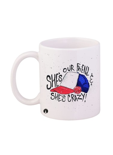 Stranger Things Printed Mug White/Black/Blue 12ounce