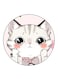 Cat Printed Fridge Magnet Round Multicolour