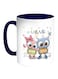 U &amp; Me Printed Coffee Mug White/Blue 11ounce