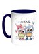 U &amp; Me Printed Coffee Mug White/Blue 11ounce